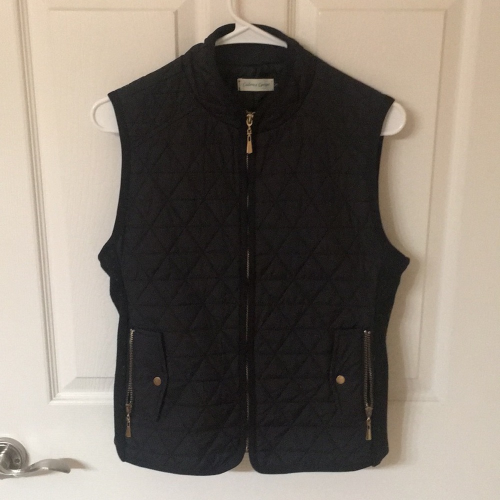 Black Vest with Gold Detailing